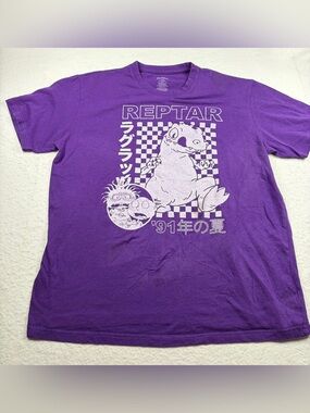 Nickelodeon Rugrats 90s Cartoons Retro Reptar Japan Kaiju T Shirt Size